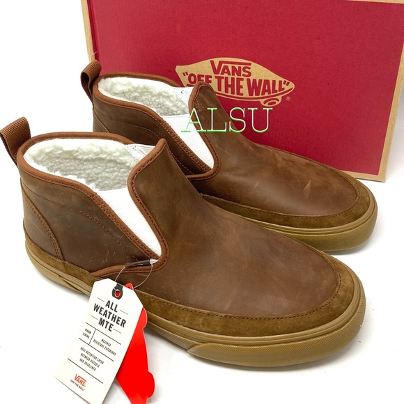VANS Mid Slip SF MTE Brown Leather Men Boot Sneake - Picture 7 of 8
